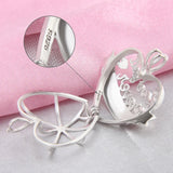 Mother Love Heart Shaped Pearl Cage Locket Pendant