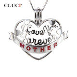 Mother Love Heart Shaped Pearl Cage Locket Pendant