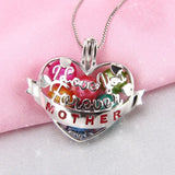 Mother Love Heart Shaped Pearl Cage Locket Pendant