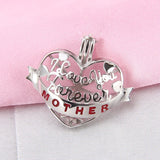 Mother Love Heart Shaped Pearl Cage Locket Pendant