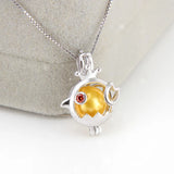 925 Silver Chicken Shaped Zircon Pendant SC295SB