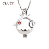 925 Silver Chicken Shaped Zircon Pendant SC295SB