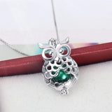 925 Silver Owl Charm Pendant for Women SC309SB