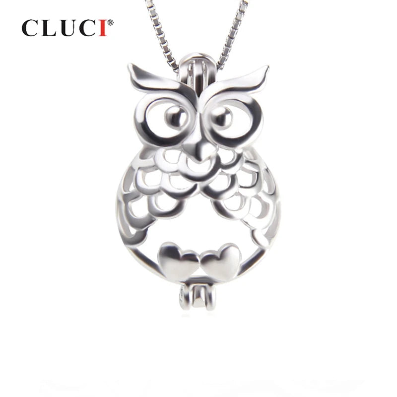 925 Silver Owl Charm Pendant for Women SC309SB