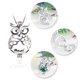 925 Silver Owl Charm Pendant for Women SC309SB