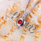 925 Silver Charm Pendant Necklace DIY Jewelry Women Pearl Locket SC204SB