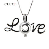 925 Silver Charm Pendant Necklace DIY Jewelry Women Pearl Locket SC204SB