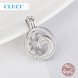Wave Shape Pearl Cage Locket Pendant for Necklace SC376SB