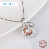 Wave Shape Pearl Cage Locket Pendant for Necklace SC376SB