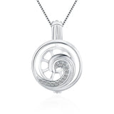 Wave Shape Pearl Cage Locket Pendant for Necklace SC376SB