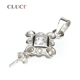 925 Silver Chinese Kont Shaped Pendant Pearl Mounting