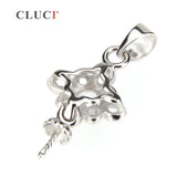 925 Silver Chinese Kont Shaped Pendant Pearl Mounting