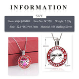 925 Silver Christmas Cage Pendant w/ Bowknot Round Charms Pearl Locket