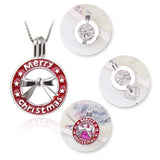 925 Silver Christmas Cage Pendant w/ Bowknot Round Charms Pearl Locket