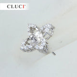 925 Silver Clover Earrings Women's Jewelry SE039SB