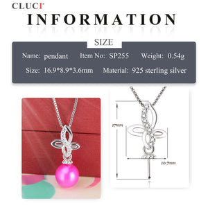 Sterling Silver Cross Shape Pearl Pendant Necklace SP255SB
