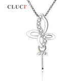 Sterling Silver Cross Shape Pearl Pendant Necklace SP255SB