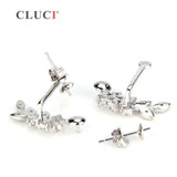 925 Silver Demountable Foliage Earrings for Women