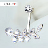 925 Silver Demountable Foliage Earrings for Women