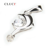 925 Silver Dolphin Pearl Pendant Mounting Jewelry Making