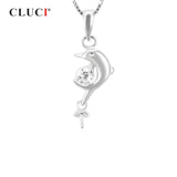925 Silver Dolphin Pearl Pendant Mounting Jewelry Making