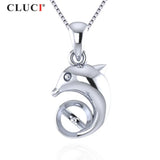 925 Silver Dolphin Animal Pendant for 7mm Pearl SP318SB