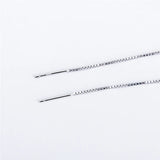925 Silver Long Pearl Mountings Ear Line Earrings SE122SB