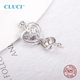 925 Silver First Mom Cage Pendant Heart Pearl Gift SC401SB