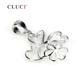 925 Sterling Silver Flower Heart Charms Pendant for Women