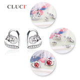 925 Silver Heart Earrings Women Fine Jewelry SE056SB