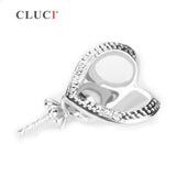925 Silver Heart Pendant Zircon Charms Love Heart Shaped Pendant