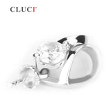 925 Silver Heart Pendant Zircon Charms Love Heart Shaped Pendant