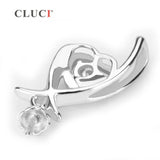 925 Sterling Silver Heart Pendant with Zircon for Women Jewelry