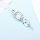 925 Silver Heart Pearl Locket Necklace for Women SC024SB