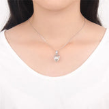 925 Silver Heart Pearl Locket Necklace for Women SC024SB