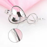 925 Silver Heart Pendant Mother's Gift Pearl Locket