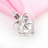 925 Silver Heart Pendant Mother's Gift Pearl Locket