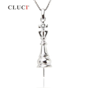 925 Silver High Pendant Mounting for 8mm Pearl Choker SP238SB