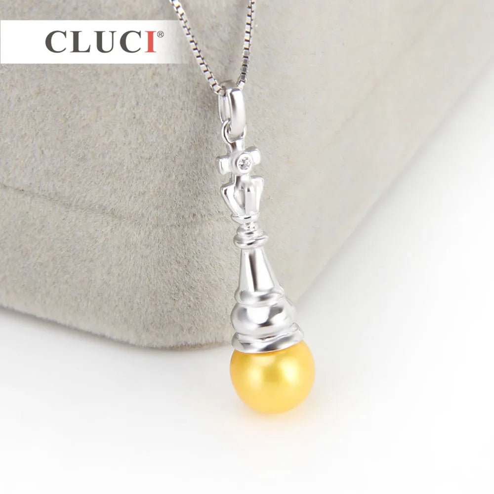925 Silver High Pendant Mounting for 8mm Pearl Choker SP238SB