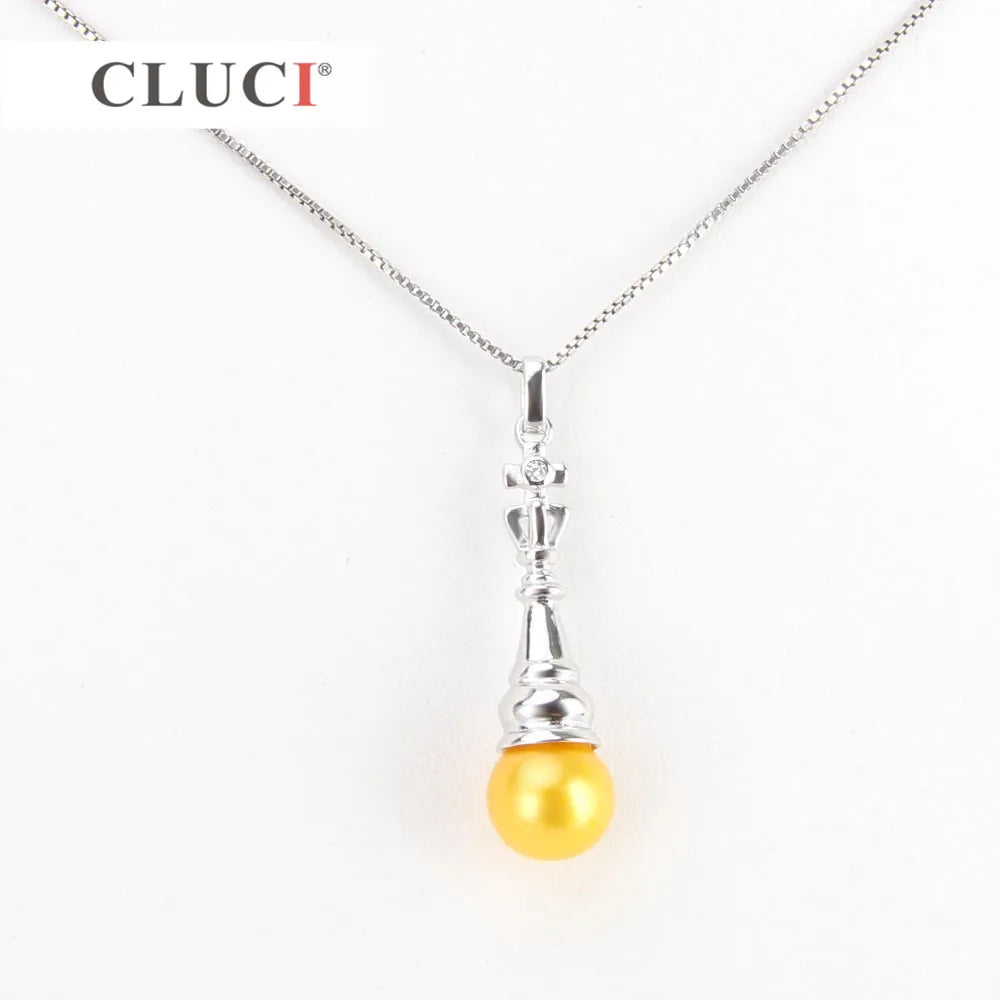 925 Silver High Pendant Mounting for 8mm Pearl Choker SP238SB