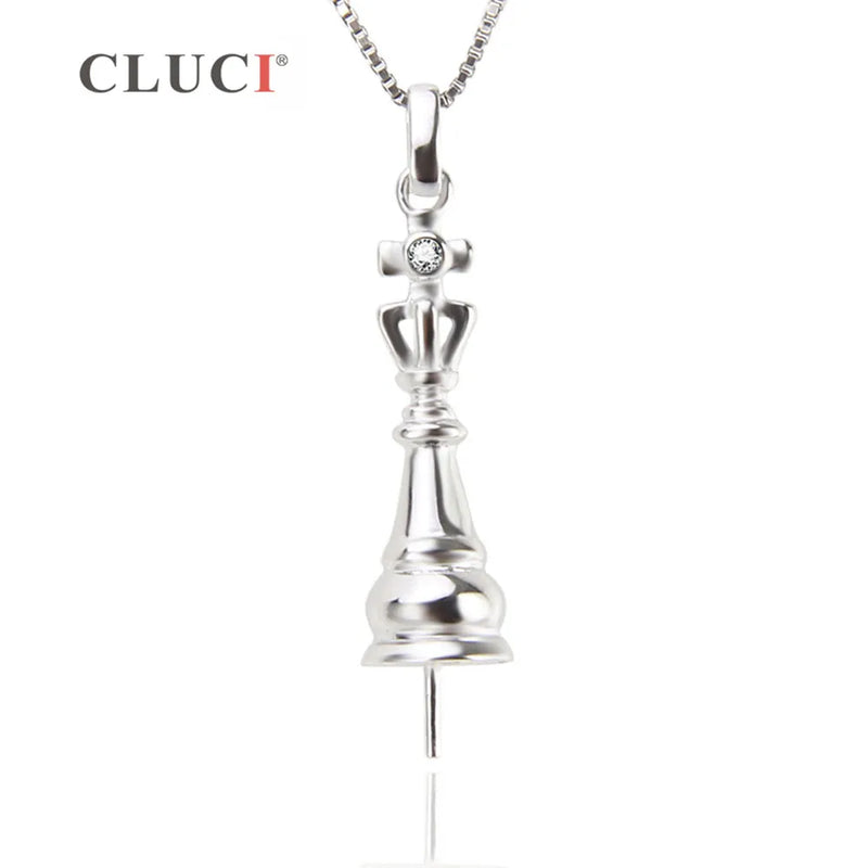 925 Silver High Pendant Mounting for 8mm Pearl Choker SP238SB