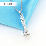 925 Silver High Pendant Mounting for 8mm Pearl Choker SP238SB