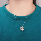 925 Silver Initial L Love Cage Pendant Heart Pearl Girls SC402SB