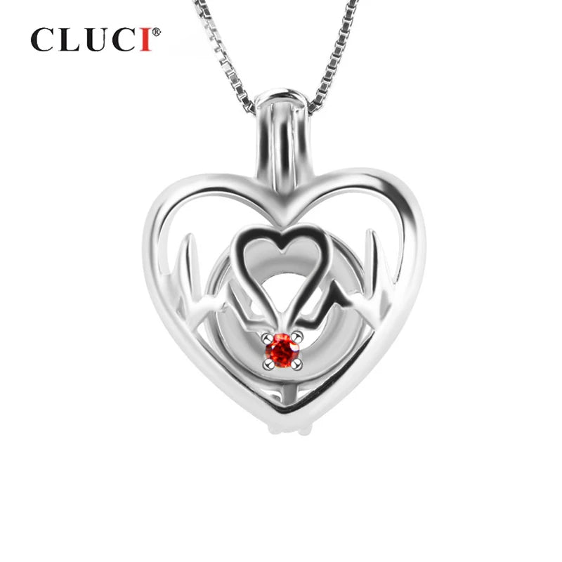 925 Silver Heartbeat Pendant Necklace for Lover