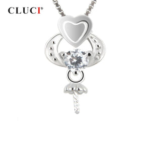 925 Silver Love Heart Charms Pendant for Women Necklace Making