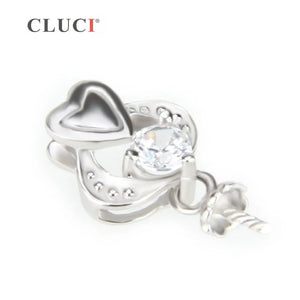 925 Silver Love Heart Charms Pendant for Women Necklace Making