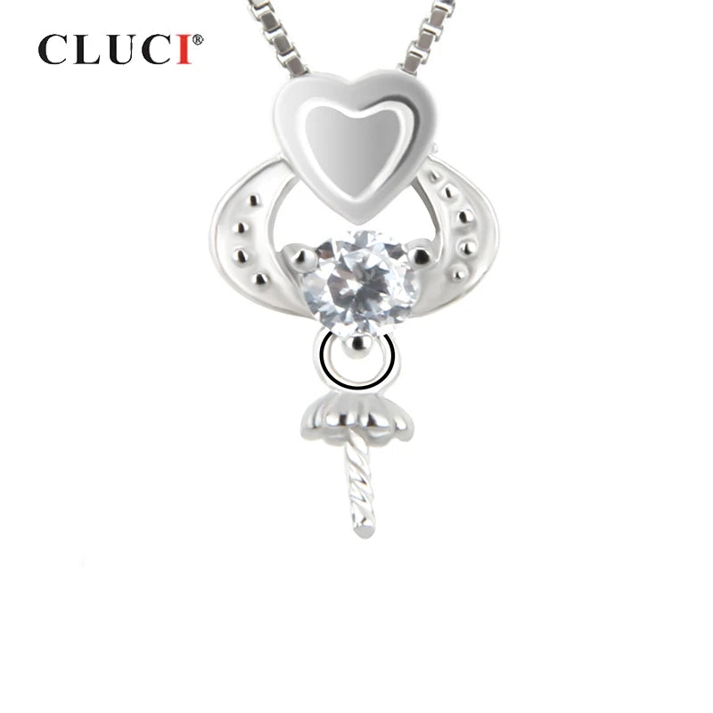 925 Silver Love Heart Charms Pendant for Women Necklace Making