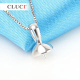925 Silver Minimalism Pendant Round Pearl Pendant Mounting