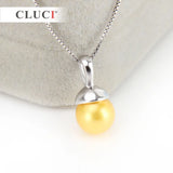 925 Silver Minimalism Pendant Round Pearl Pendant Mounting