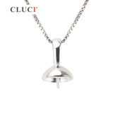 925 Silver Minimalism Pendant Round Pearl Pendant Mounting